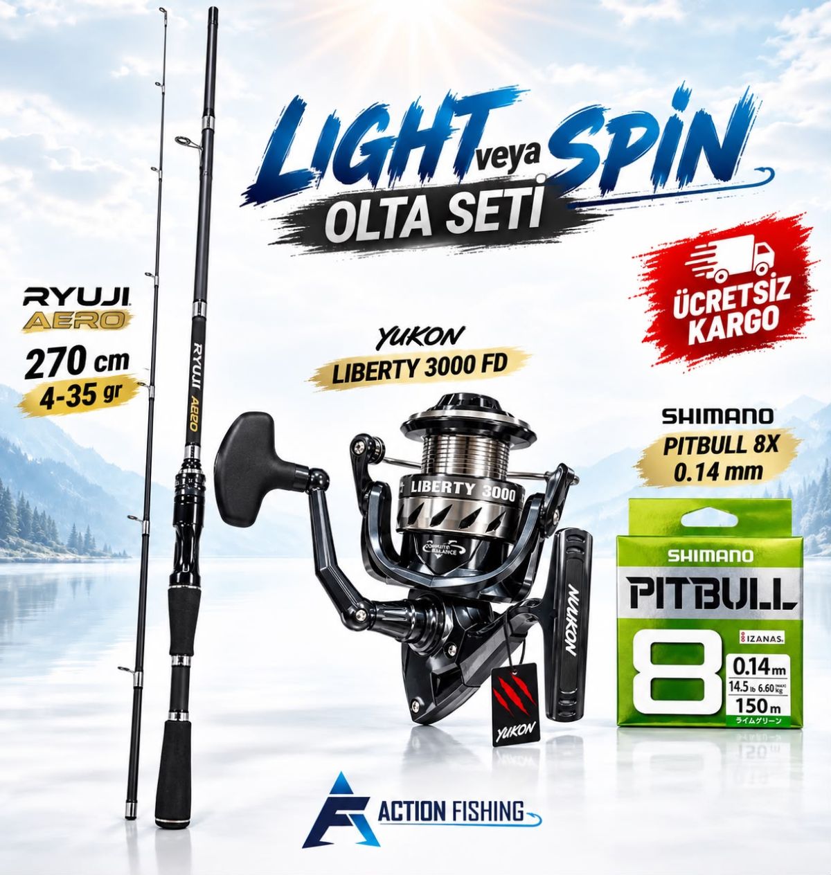 LİGHT VEYA SPİN OLTA SETİ