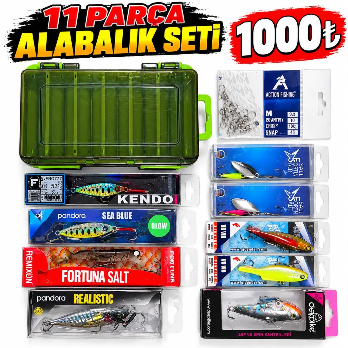 11 PARÇA % 100 İNDİRİMLİ ALABALIK SETİ