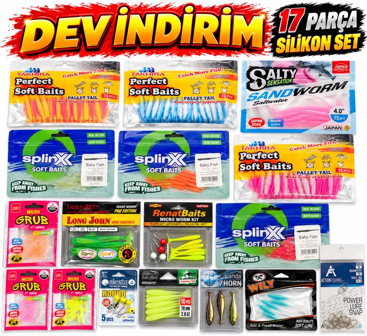 17 PARÇA SLİKON YEM KAMPANYASI (TATLISU VE DENİZ )