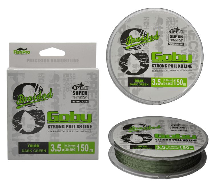 FishPro Goby 150m X8 Dark Green İp Misina