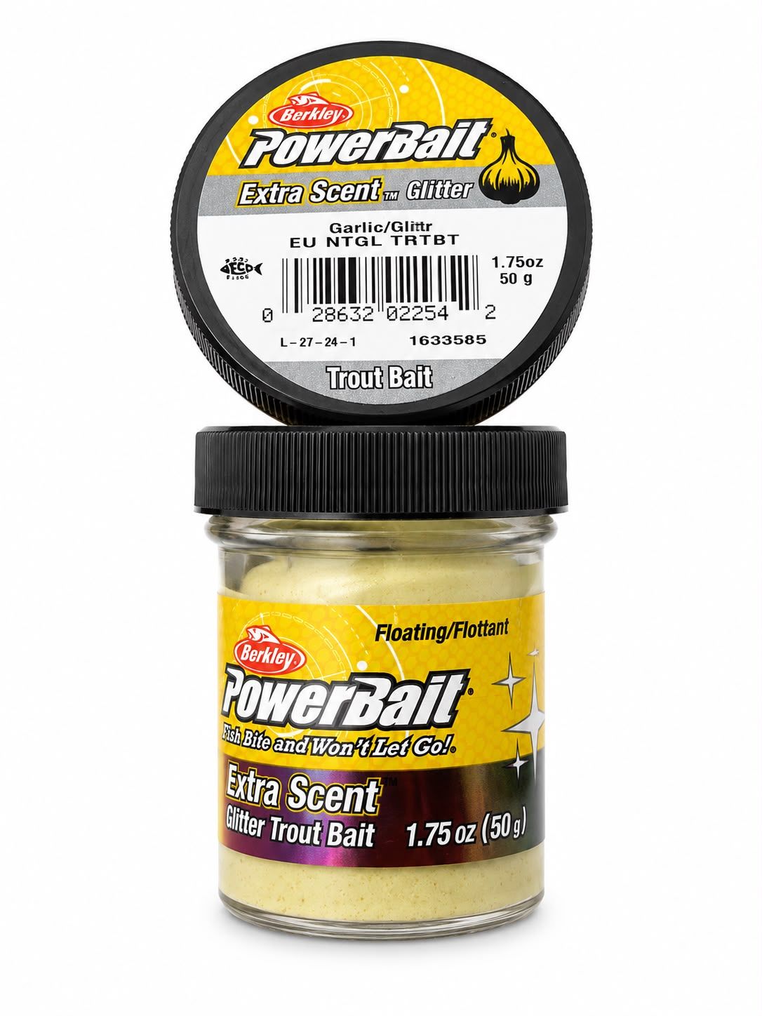 Berkley PowerBait Doğal  Kokulu Glitter Sarımsak Kokulu