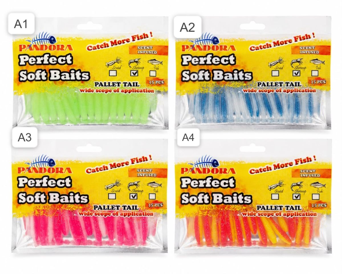 Pandora Perfect Soft Baits Pallet Tail 7 cm (15.li Paket)