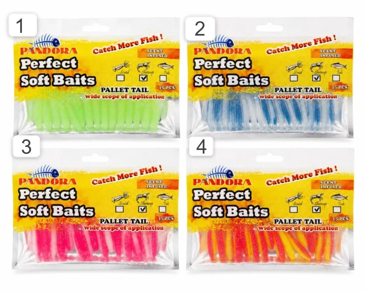 Pandora Perfect Soft Baits Pallet Tail 7 cm (15.li Paket)