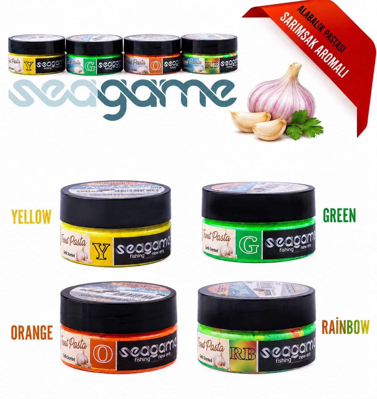 SEAGAME TROUT PASTA ALABALIK HAMURU SARIMSAK YEŞİL 50G