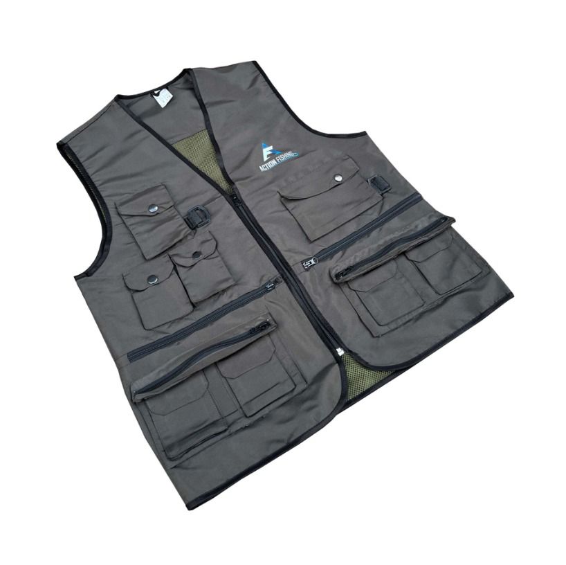 Action Dört Mevsim Çok Cepli Outdoor Spor Yelek Haki