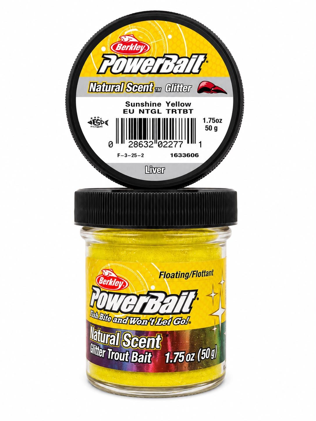 BERKLEY PowerBait Alabalık Hamur Yemi (Ciğer Aromalı/Sarı)