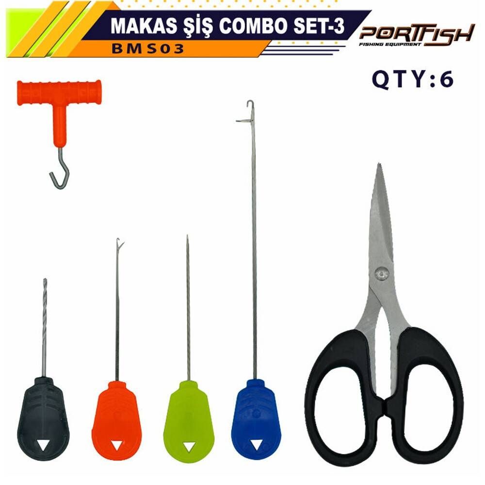 Portfish Boili Makas Şiş Combo Seti 6 lı