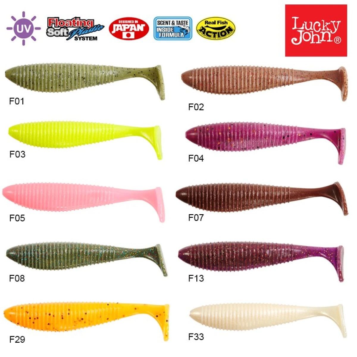 Lucky John Joco Shaker 2.5'' (6.35 cm) Silikon Yem (6 adet)