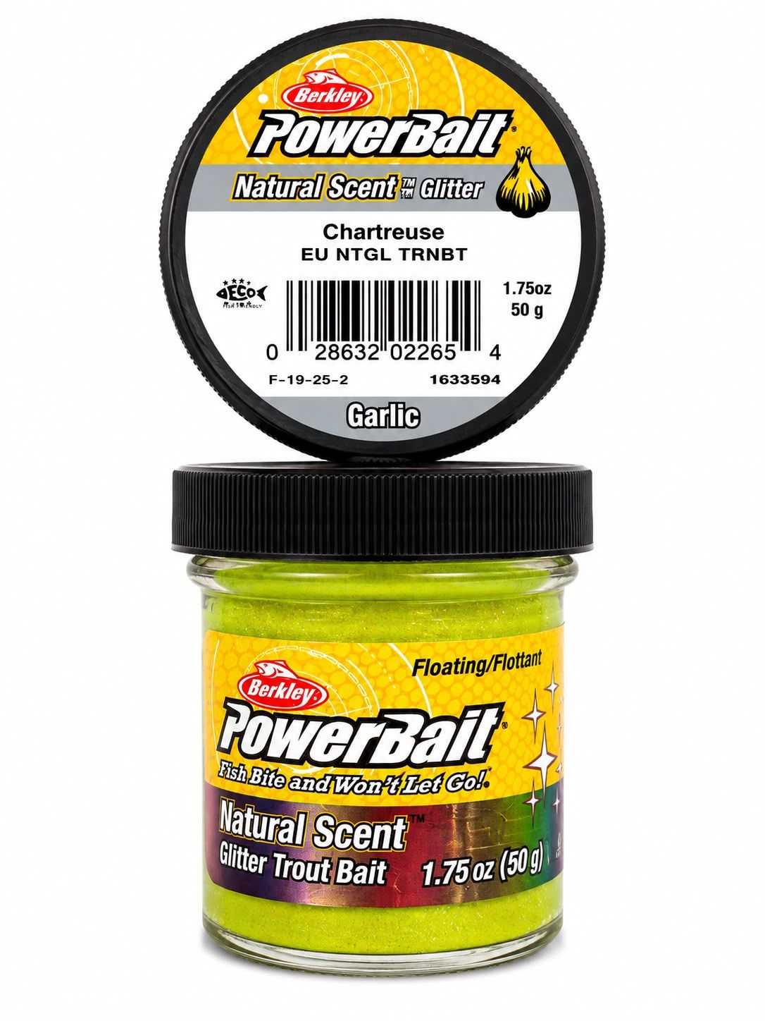 Berkley PowerBait Doğal  Kokulu Glitter Fıstık Sarısı Sarımsak Aromalı Yüzen Hamur