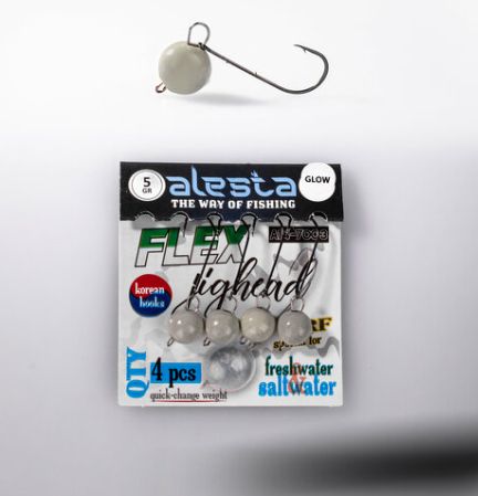 FLEX JIGHEAD GLOW 4P 5G